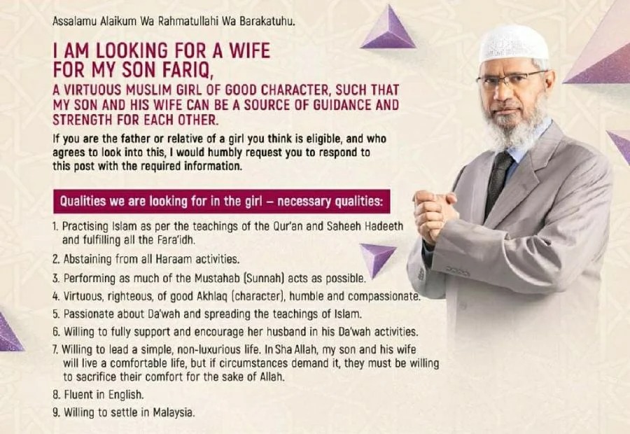 dr Zakir Naik.