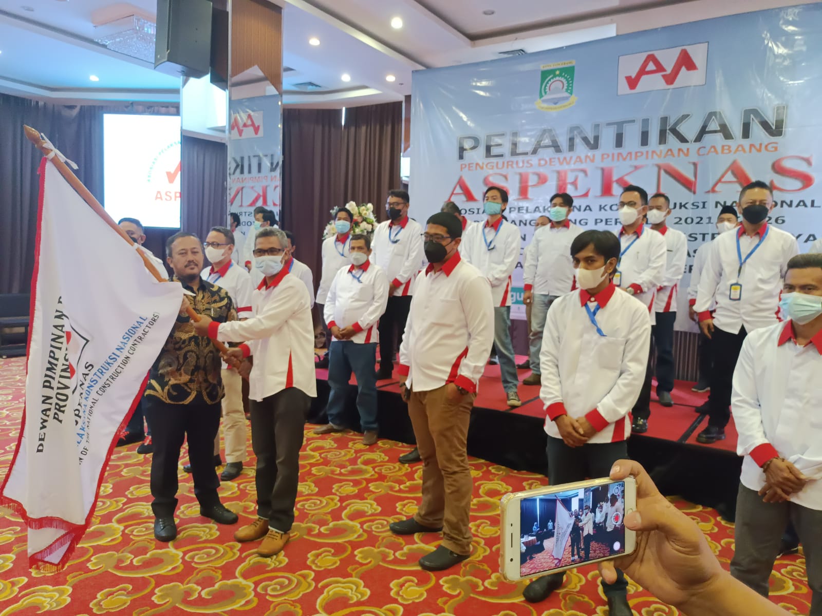 Kegiatan pelantikan Aspeknas di Pakons Primes Hotel, Kota Tangerang, Rabu 6 September 2021.