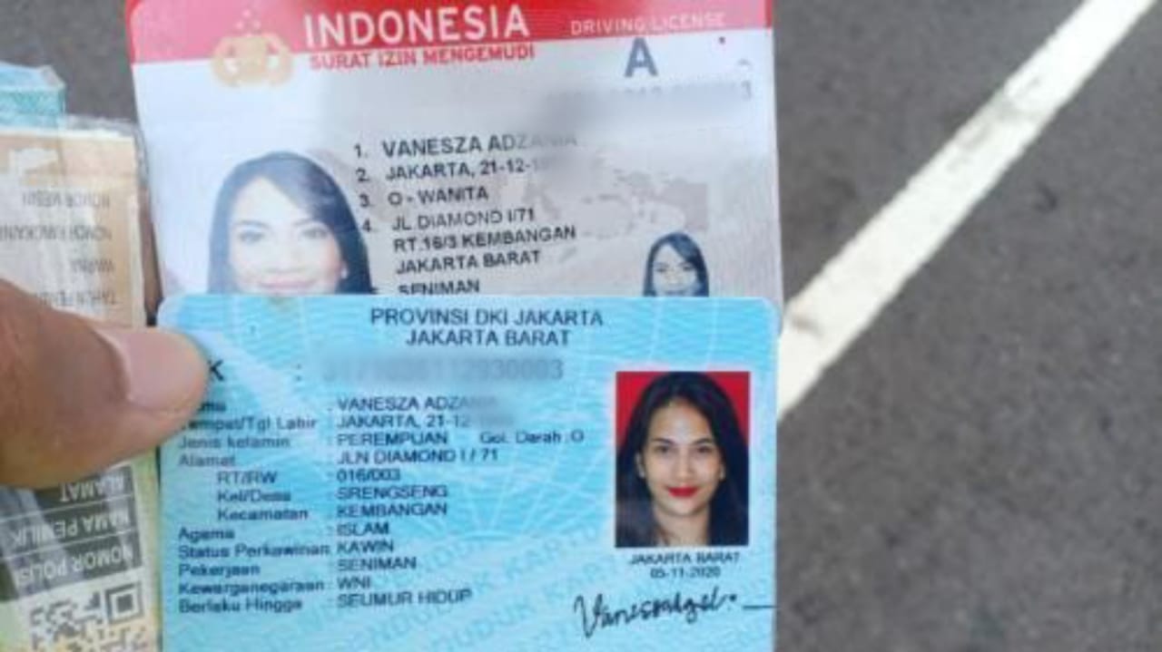 Identitas milik Aktris Vanessa Angel.