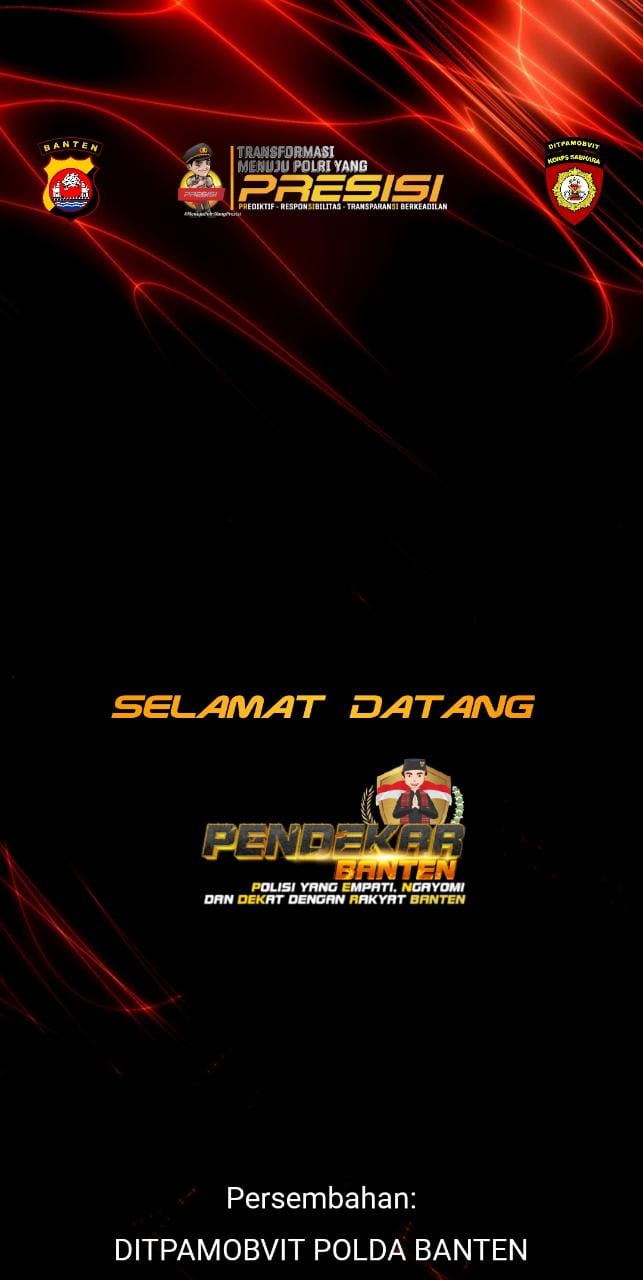 Tampilan aplikasi berbasis android Pendekar Banten.