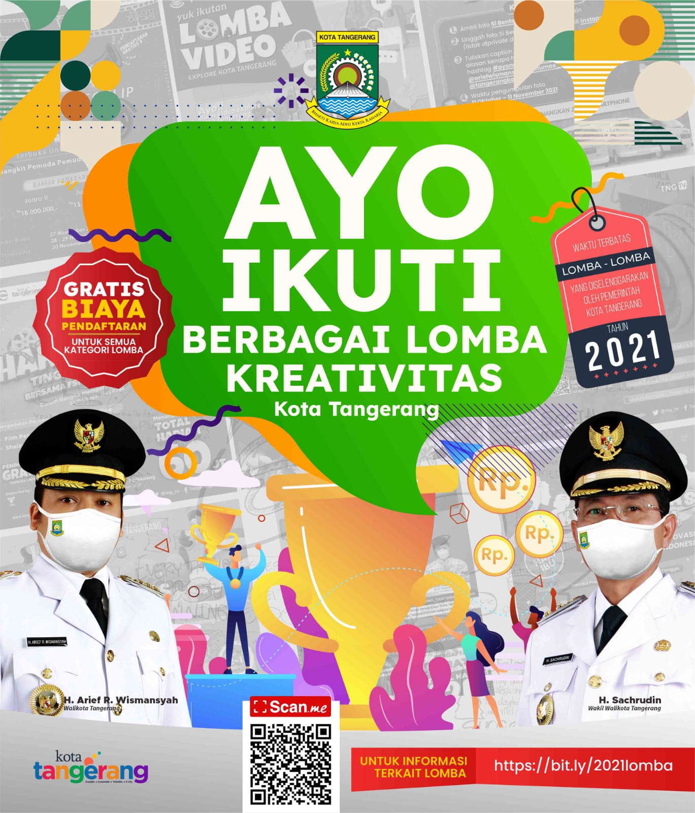 Flayer ayo ikuti berbagai lomba kreativitas yang diselenggarakan Pemkot Tangerang.