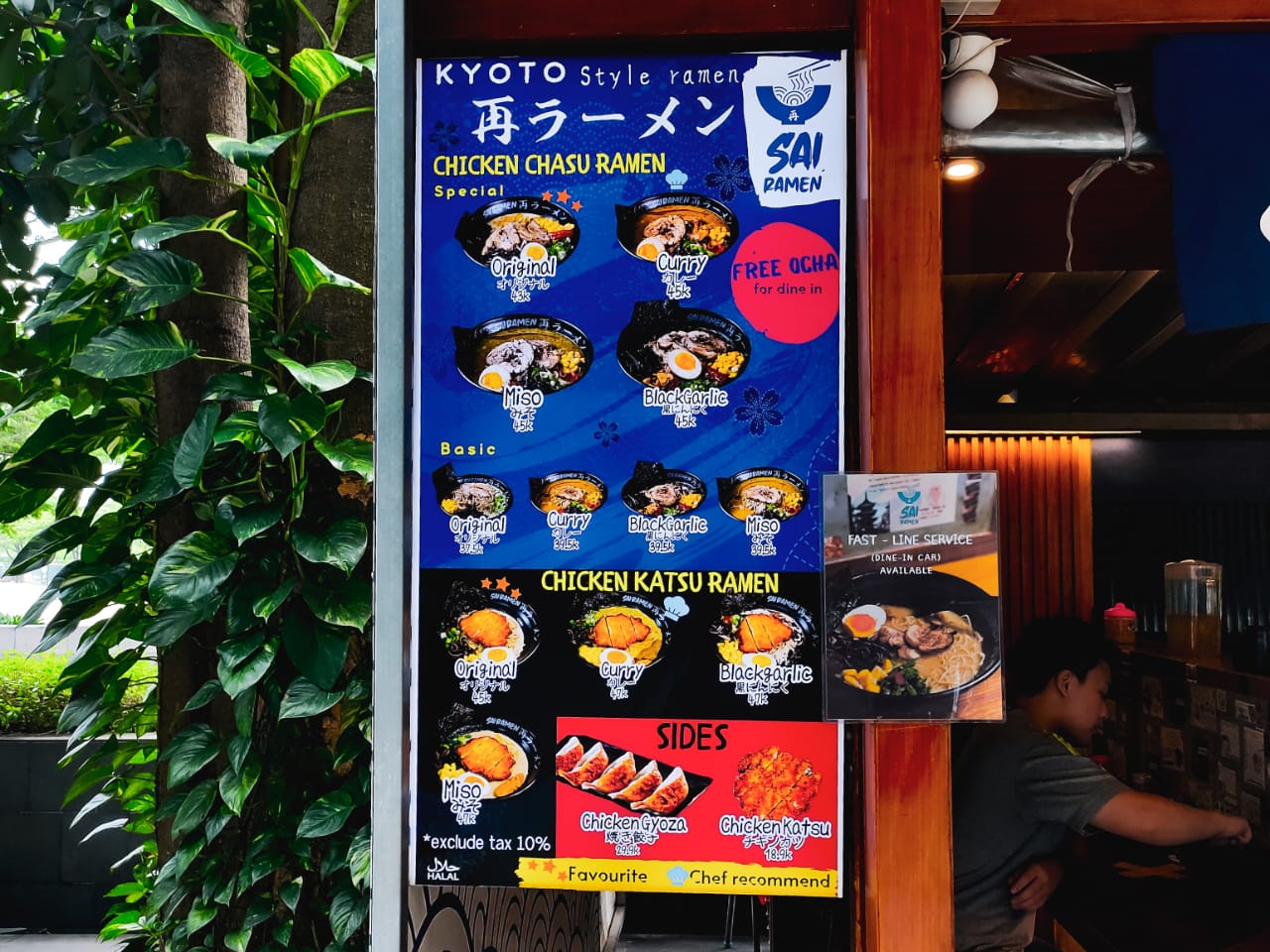 Menu Sai Ramen yang berlokasikan di Synergy Building, Jalan Jalur Sutera Barat, Alam Sutera, Serpong, Kota Tangerang Selatan.