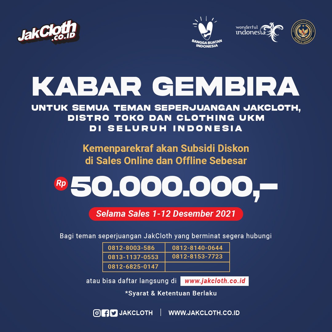 Flayer voucher belanja kepada UMKM di seluruh Indonesia.