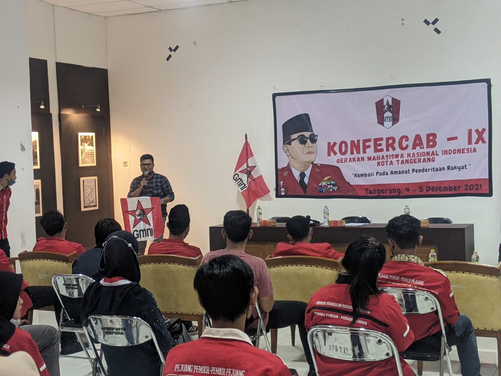 Reza Setiawan akhirnya terpilih sebagai Ketua Dewan Pimpinan Cabang (DPC) Gerakan Mahasiswa Nasional Indonesia (GMNI) Kota Tangerang dalam Konferensi Cabang (Konfercab) IX.