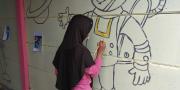 Anak-anak Kampung Pink Tanah Tinggi Tangerang Ikut Lomba Melukis Tembok
