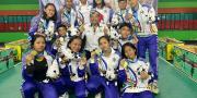 Tim Bulutangkis Beregu Putri Kota Tangerang Raih Emas Popda X Banten
