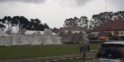 Angin Kencang Terjang Tenda KPK di Tangsel