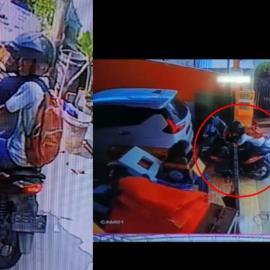 Terekam CCTV, Maling Nekat Curi Sepeda Motor Siang Bolong di Tangerang