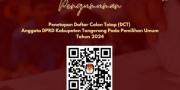 Ini Link Download Daftar Calon Tetap (DCT) DPRD Kabupaten Tangerang dalam Pemilu 2024