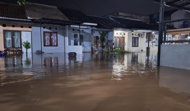 Hujan Lebat, Perumahan Roswood Garden di Ciputat Tangsel Teredam Banjir