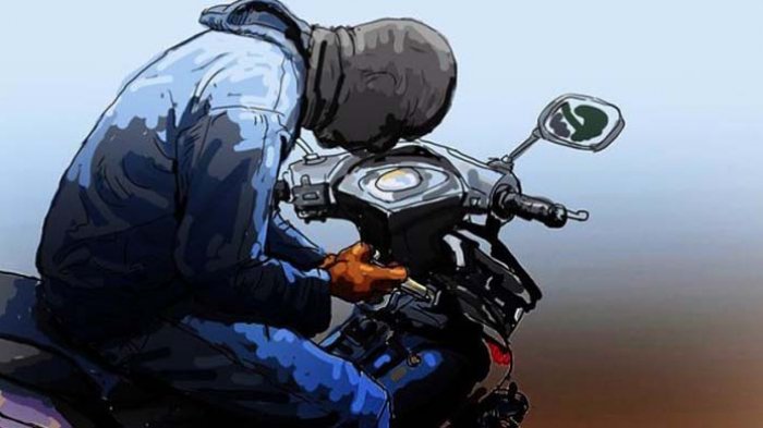 Kepergok Warga, Maling Motor di Legok Babak Belur