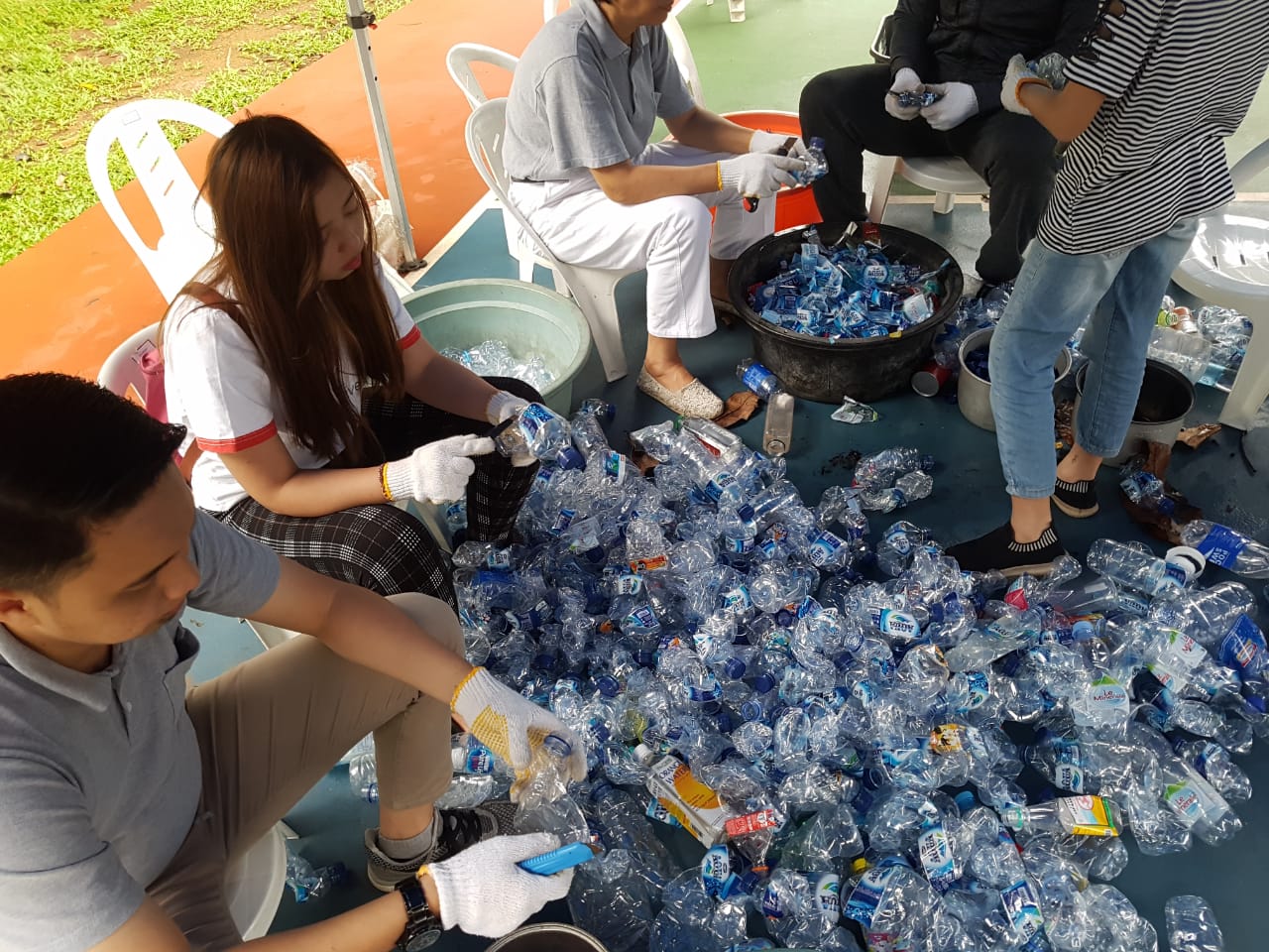 Kegiatan pelatihan mengelola sampah di Cluster Victoria BSD City, Jalan Victoria, Lengkong Karya, Serpong Utara, Tangsel, Sabtu (18/1/2020).