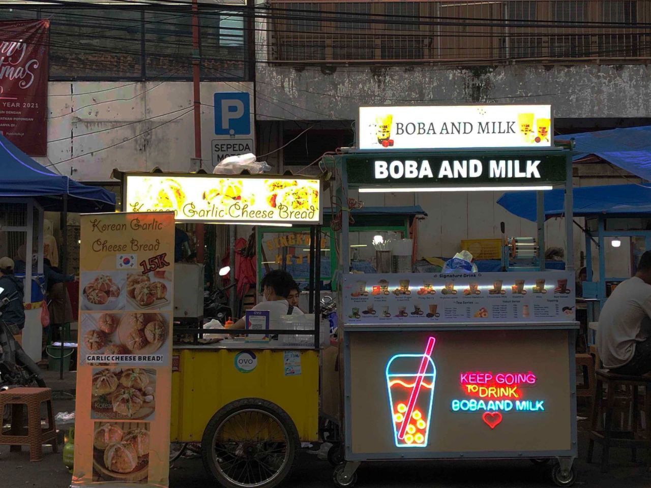 Boba And Milk di Kuliner Pasar Lama Tangerang.