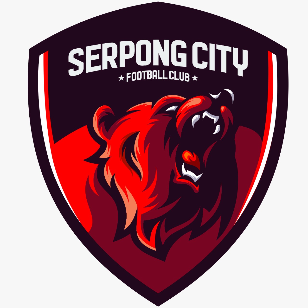 Logo klub sepak bola Serpong City FC.