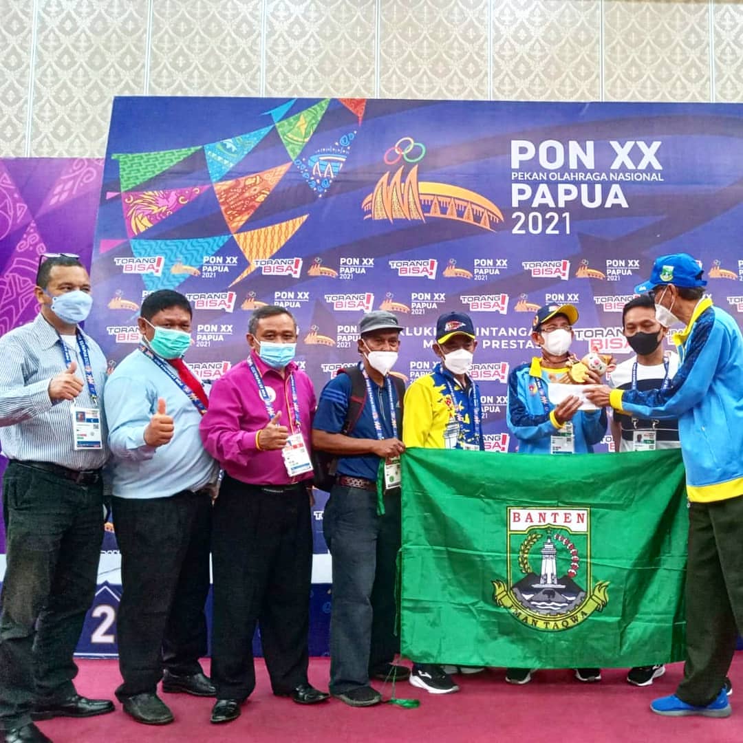 Danny Kuswanto pecatur Kontingen Banten berhasil meraih medali emas pada PON XX Papua. Atlet asal Kabupaten Tangerang.