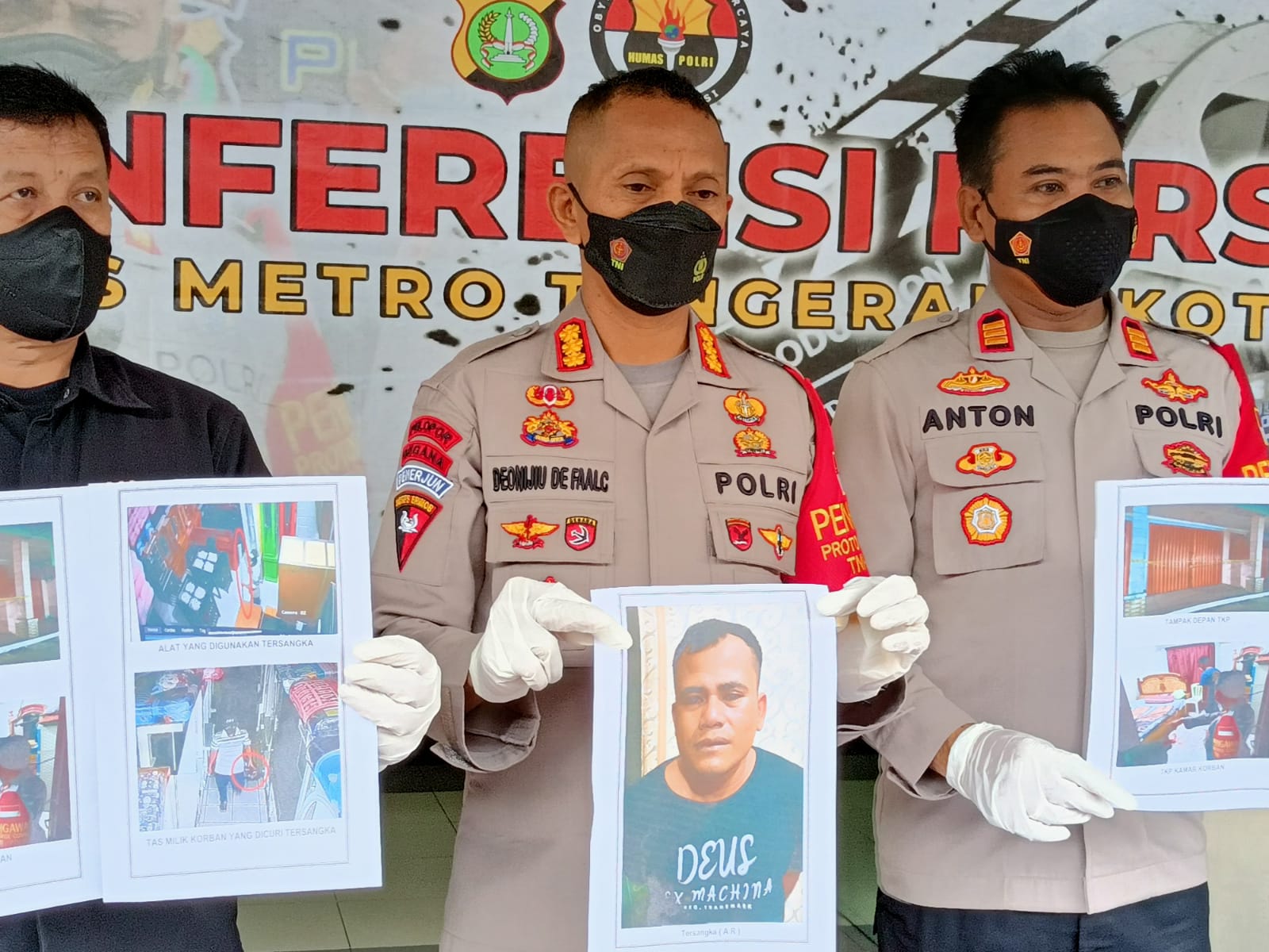 Pelaku pembunuhan bos mebel oleh karyawannya di Kecamatan Teluknaga, Kabupaten Tangerang, ditangkap.
