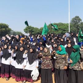 Ribuan Santri Ramaikan Alun Alun Tangerang