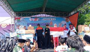 Perayaan HUT RI di Kecamatan Tigaraksa Tangerang Diisi dengan Gerak Jalan dan Santunan Anak Yatim