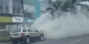 Mobil Terbakar di Gading Serpong Tangerang